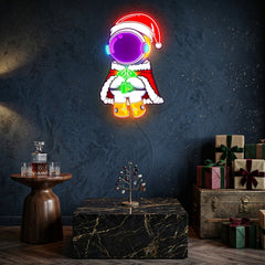 Astronaut Santa Christmas 1 Led Neon Acrylic Artwork