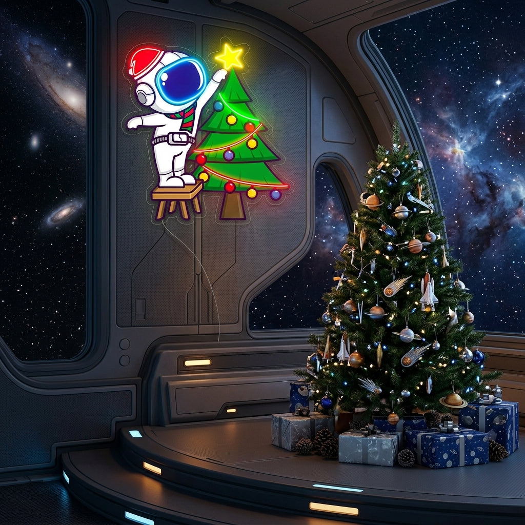Astronaut Christmas 1 Led Neon Acrylic Artwork