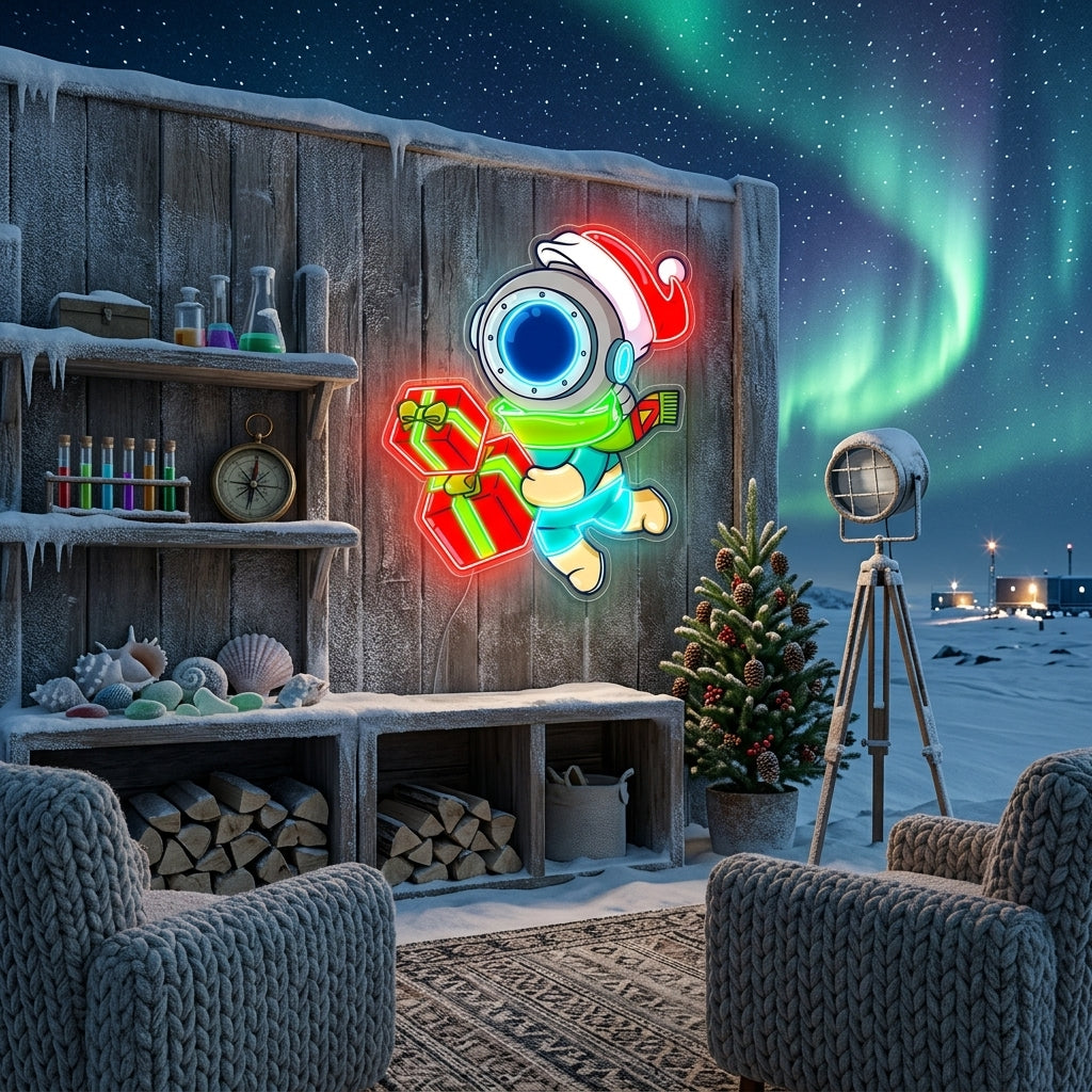 Astronaut Christmas 5 Led Neon Acrylic Artwork