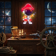 Astronaut Pirate Led Neon Acrylic Artwork