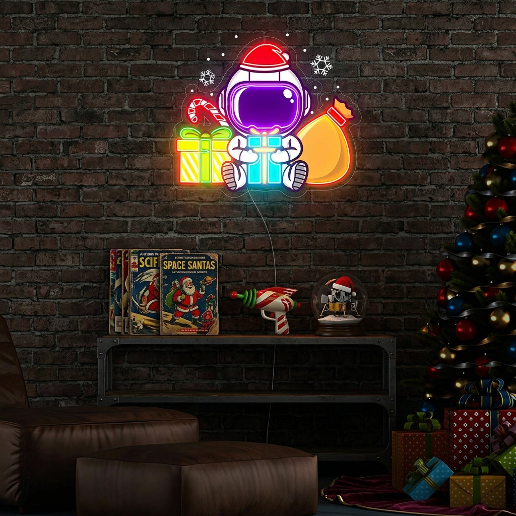 Astronaut Christmas 3 Led Neon Acrylic Artwork