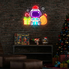 Astronaut Christmas 3 Led Neon Acrylic Artwork