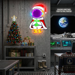 Astronaut Santa Christmas 1 Led Neon Acrylic Artwork