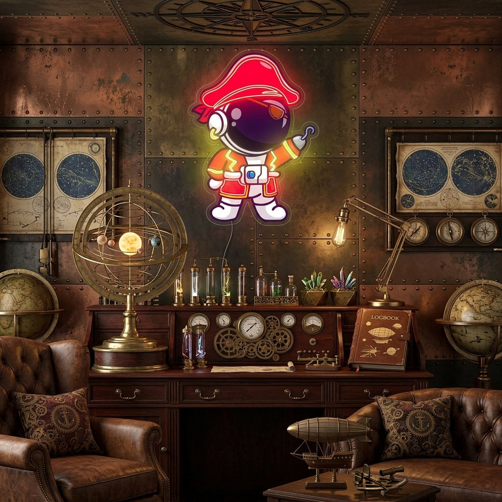 Astronaut Pirate Led Neon Acrylic Artwork