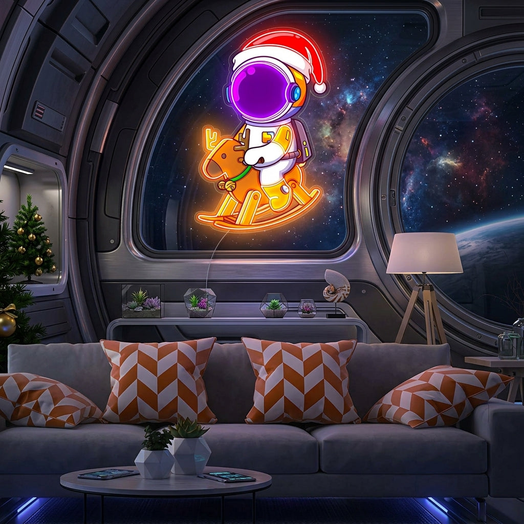 Astronaut Christmas 4 Led Neon Acrylic Artwork