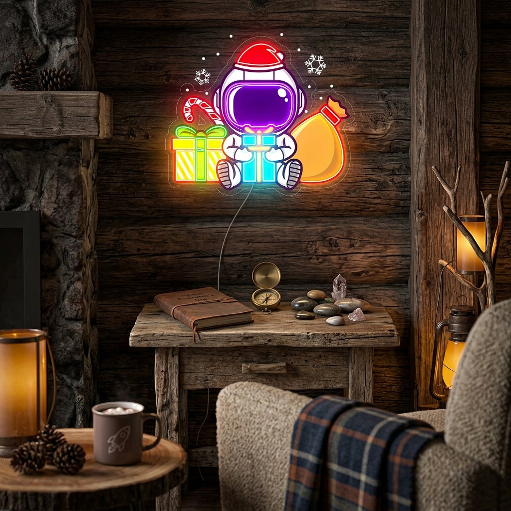 Astronaut Christmas 3 Led Neon Acrylic Artwork
