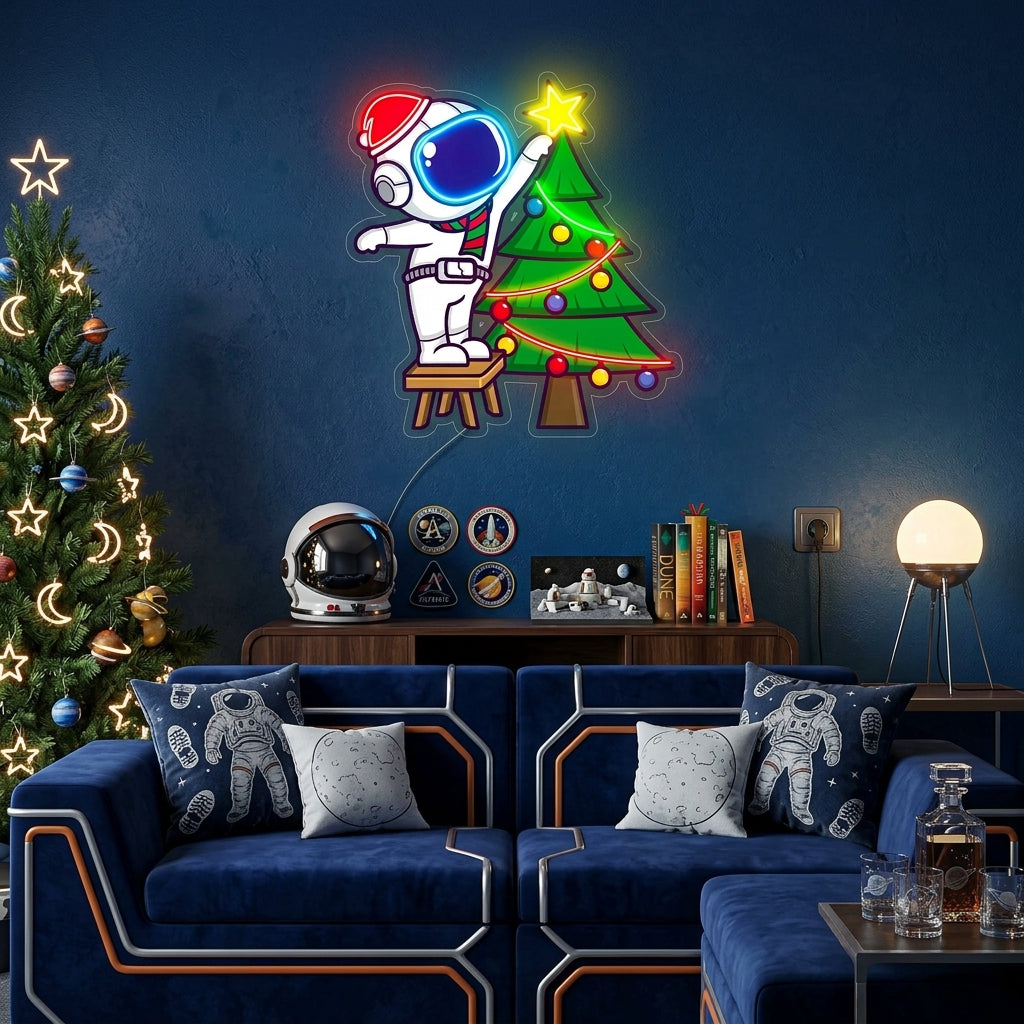Astronaut Christmas 1 Led Neon Acrylic Artwork