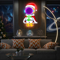 Astronaut Santa Christmas 1 Led Neon Acrylic Artwork