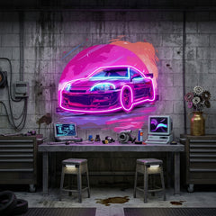 Colorful Car LED Neon Sign Light Pop Art