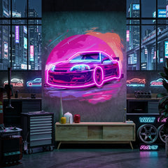 Colorful Car LED Neon Sign Light Pop Art