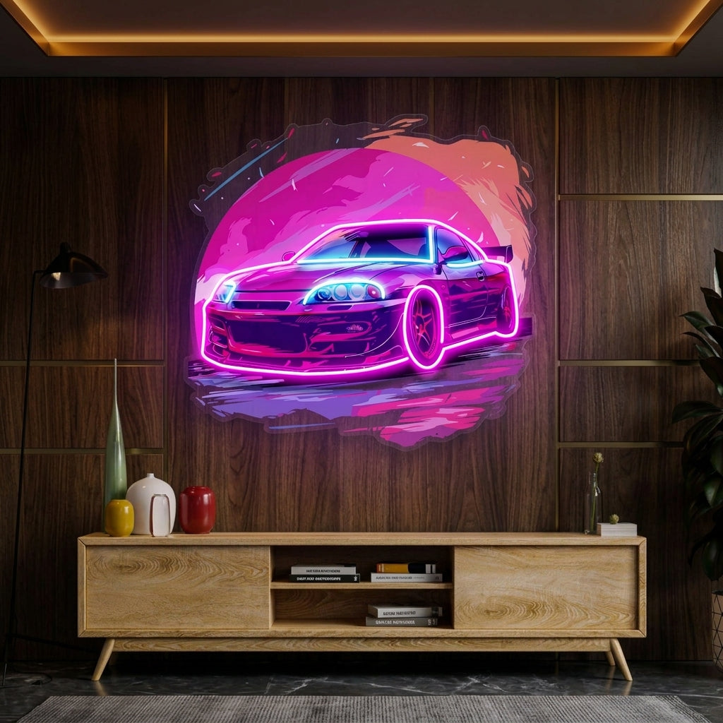 Colorful Car LED Neon Sign Light Pop Art