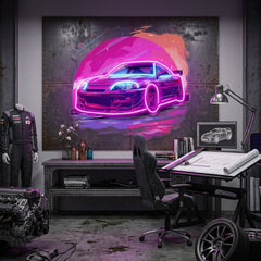 Colorful Car LED Neon Sign Light Pop Art