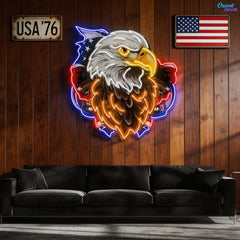 AMERICAN EAGLE and Flag Neon Sign