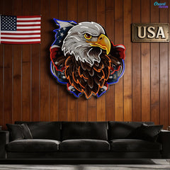 AMERICAN EAGLE and Flag Neon Sign
