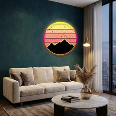 Abstract Vintage Sunrise Artwork Led Neon Sign Light