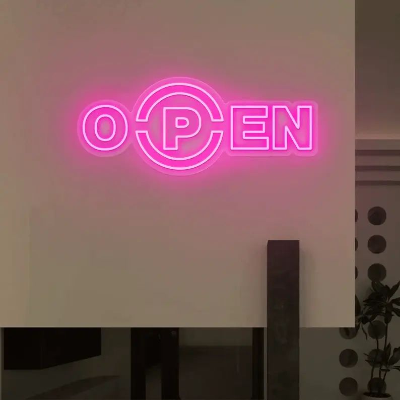 Acrylic Led Open Neon Sign Shop Decor Sign – color option 2 – view 5