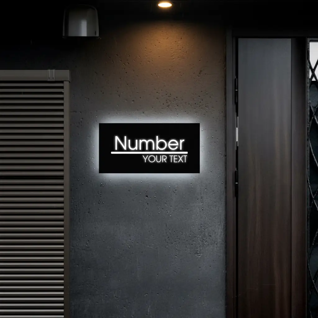 Custom Led Address Number Sign House Sign Light Box