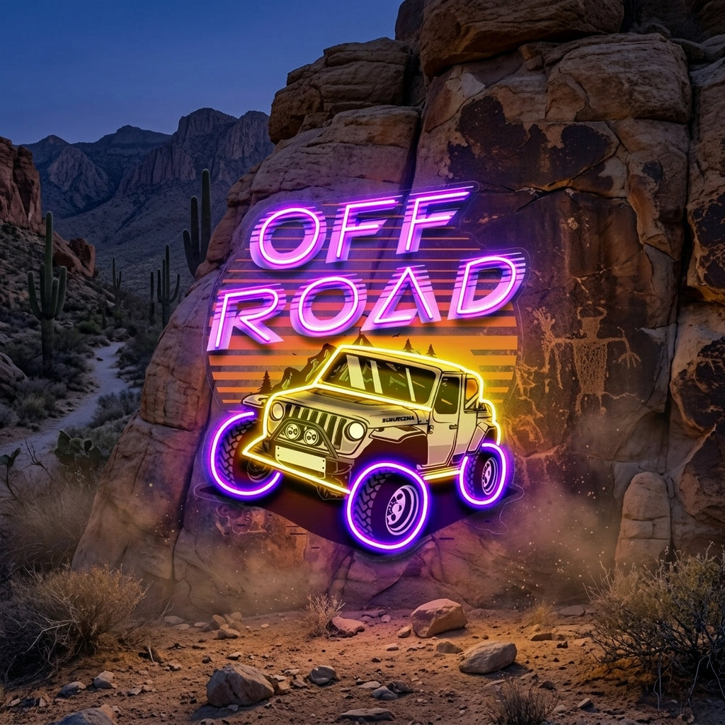 Adventure 4x4 LED Neon Sign Light Pop Art