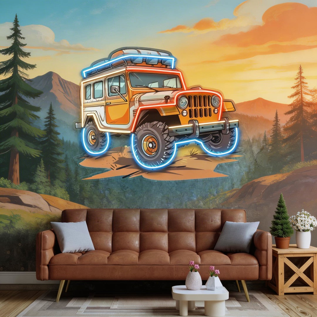Adventure Jeep LED Neon Sign Light Pop Art