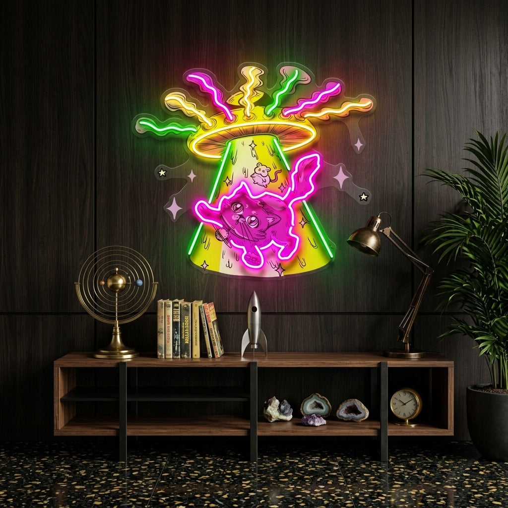 Adventurous Cat LED Neon Sign Light Pop Art