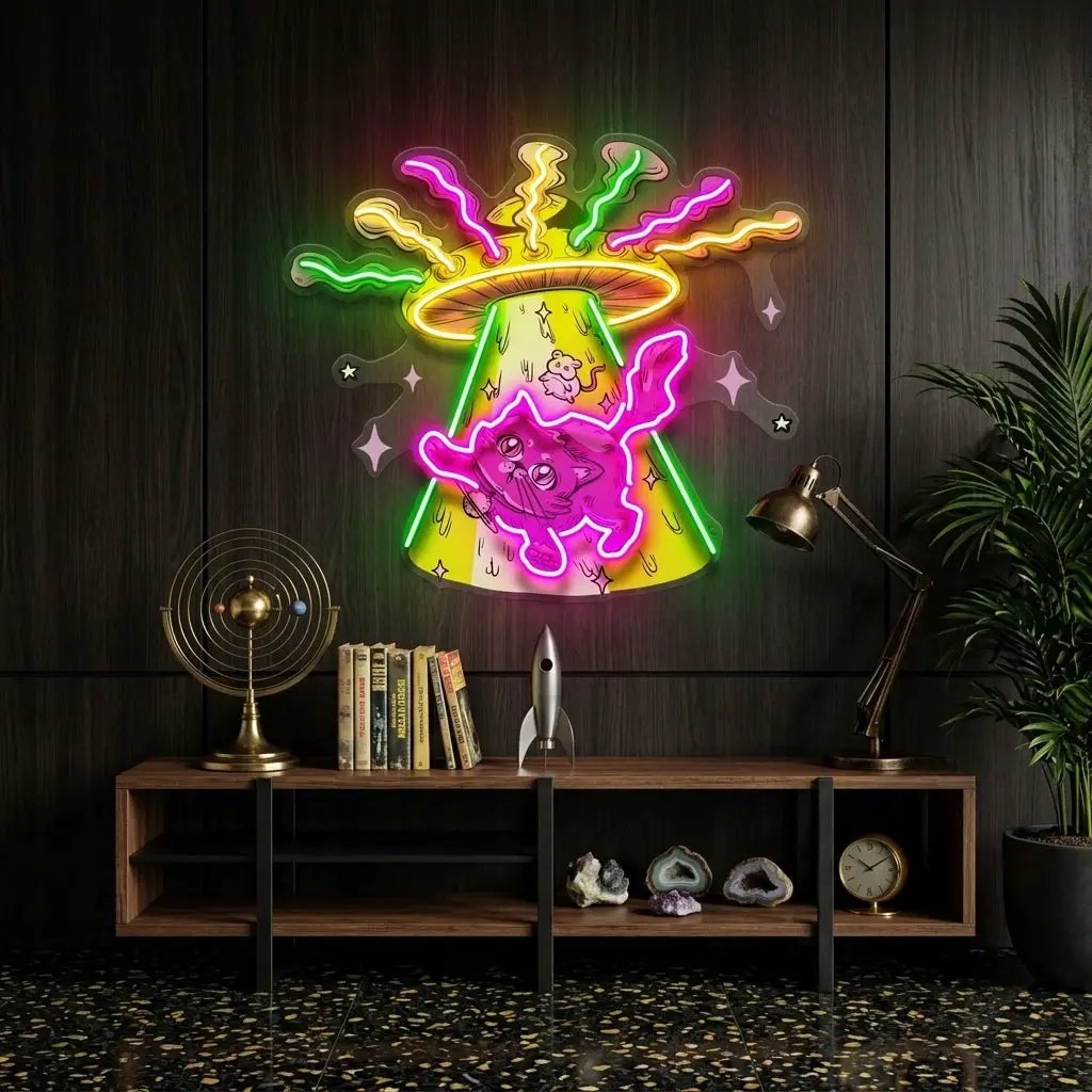 Adventurous Cat LED Neon Sign Light Pop Art – view 4