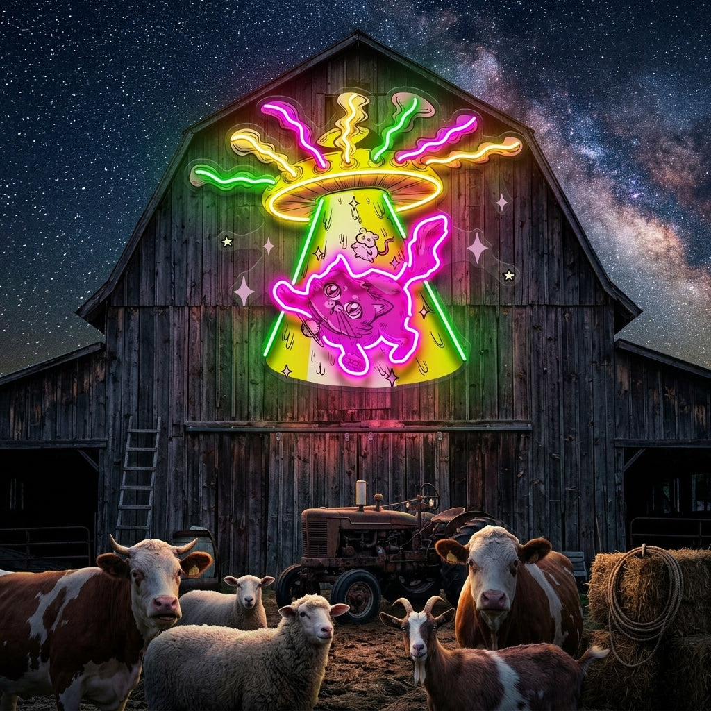 Adventurous Cat LED Neon Sign Light Pop Art