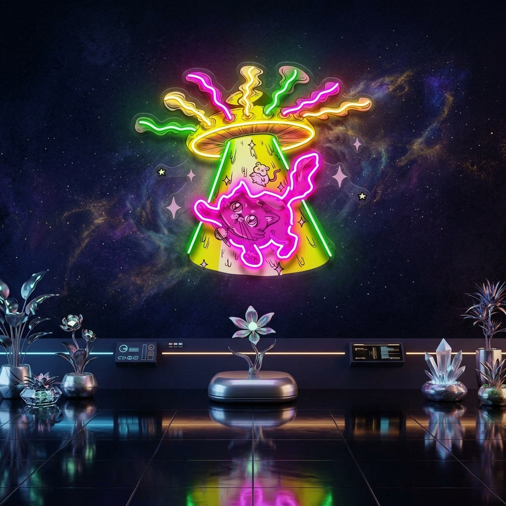 Adventurous Cat LED Neon Sign Light Pop Art