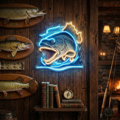 Aggressive Fish Counterattack LED Neon Sign Light Pop Art