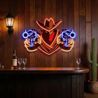 Aiming Guns LED Neon Sign Light Pop Art
