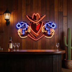 Aiming Guns LED Neon Sign Light Pop Art
