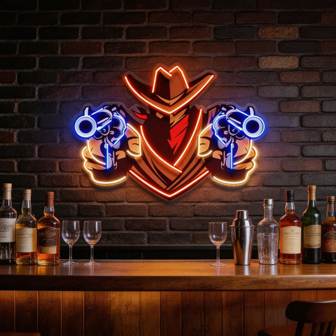 Aiming Guns LED Neon Sign Light Pop Art
