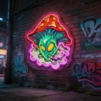Alien Puff Shroom LED Neon Sign Light Pop Art