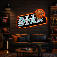 All Star League LED Neon Sign Light Pop Art
