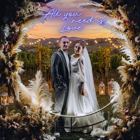 All You Need Is Love Led Neon Sign Light, Custom neon light sign for wedding