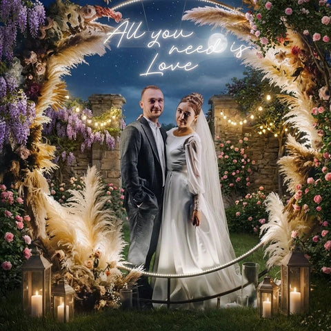 All You Need Is Love Led Neon Sign Light, Custom neon light sign for wedding
