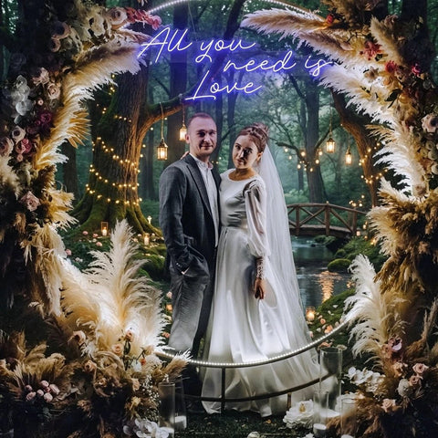All You Need Is Love Led Neon Sign Light, Custom neon light sign for wedding