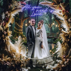All You Need Is Love Led Neon Sign Light, Custom neon light sign for wedding