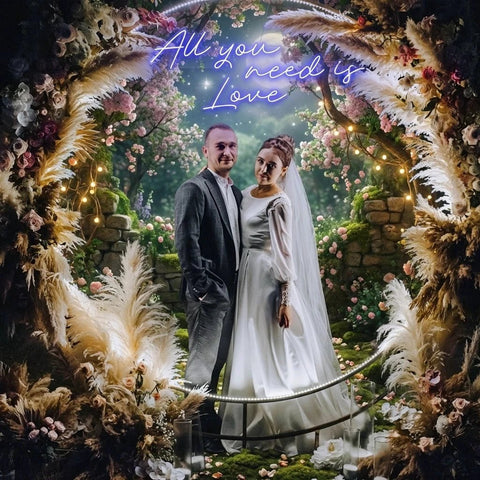 All You Need Is Love Led Neon Sign Light, Custom neon light sign for wedding