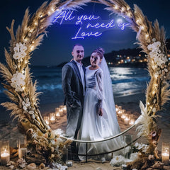All You Need Is Love Led Neon Sign Light, Custom neon light sign for wedding