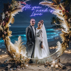 All You Need Is Love Led Neon Sign Light, Custom neon light sign for wedding