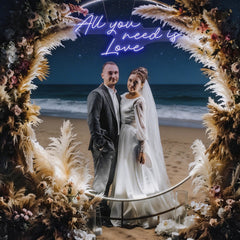 All You Need Is Love Led Neon Sign Light, Custom neon light sign for wedding