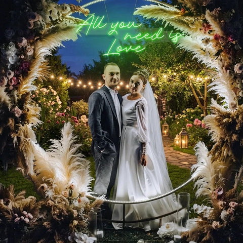 All You Need Is Love Led Neon Sign Light, Custom neon light sign for wedding