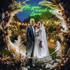All You Need Is Love Led Neon Sign Light, Custom neon light sign for wedding