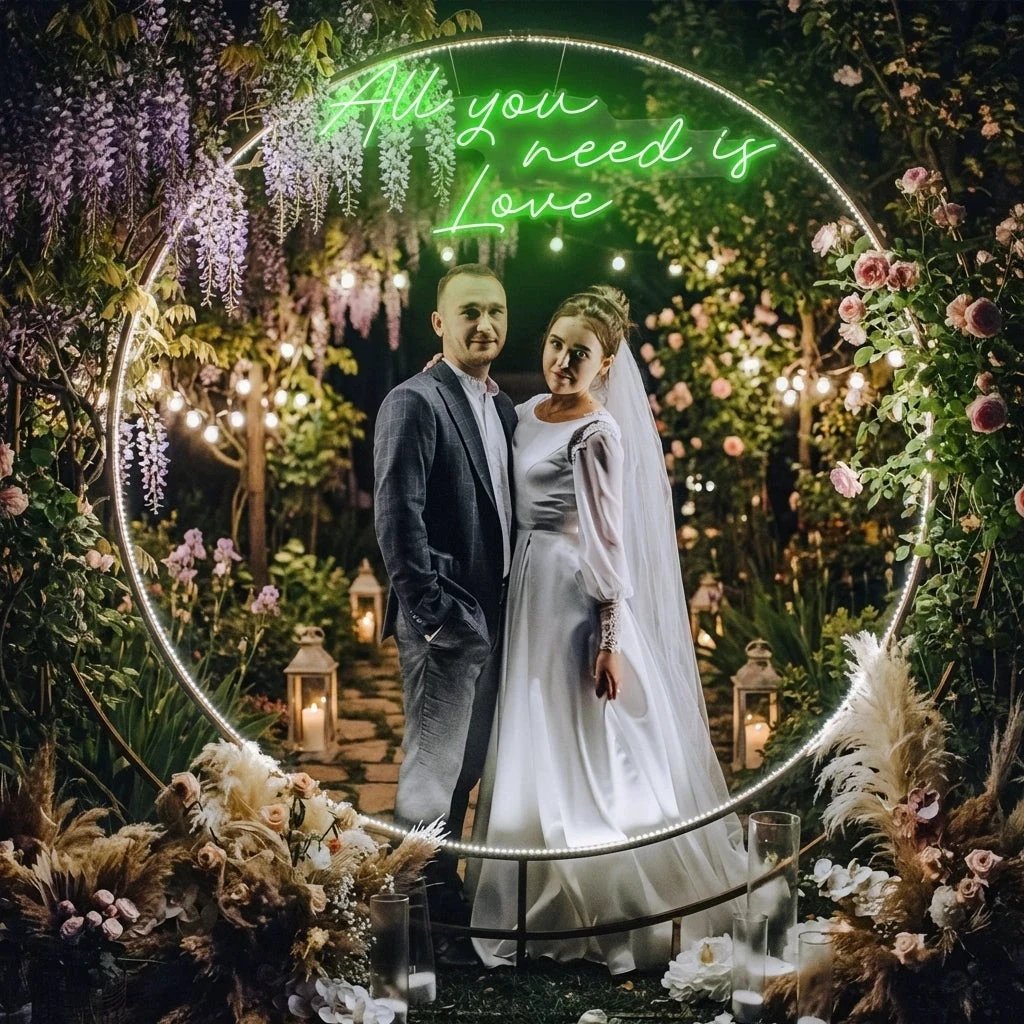 All You Need Is Love Led Neon Sign Light, Custom neon light sign for wedding