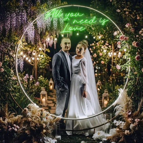 All You Need Is Love Led Neon Sign Light, Custom neon light sign for wedding