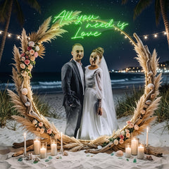 All You Need Is Love Led Neon Sign Light, Custom neon light sign for wedding
