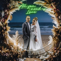 All You Need Is Love Led Neon Sign Light, Custom neon light sign for wedding