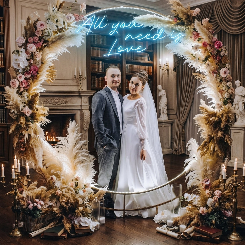 All You Need Is Love Led Neon Sign Light, Custom neon light sign for wedding
