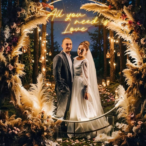 All You Need Is Love Led Neon Sign Light, Custom neon light sign for wedding