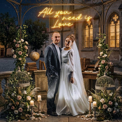 All You Need Is Love Led Neon Sign Light, Custom neon light sign for wedding
